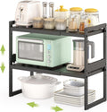 DOLALIKE Expandable kitchen Countertop Organizer, Stackable Cabinet Shelf Organizers, Space Saving