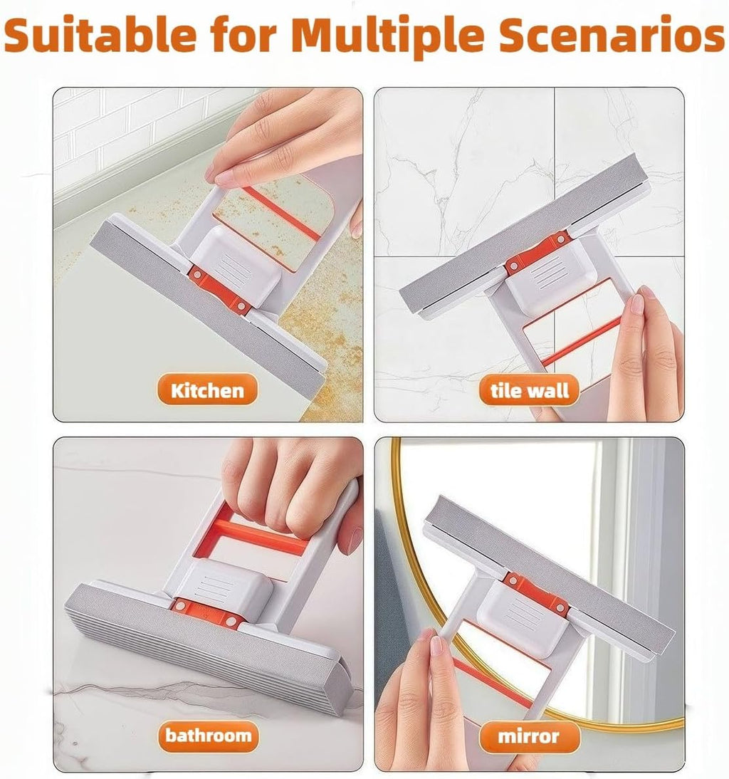 2025 New Disposable Dust Mop with a Mini Foldable Desktop Mop, Multi Surface Cleaning Flat Dust Mop