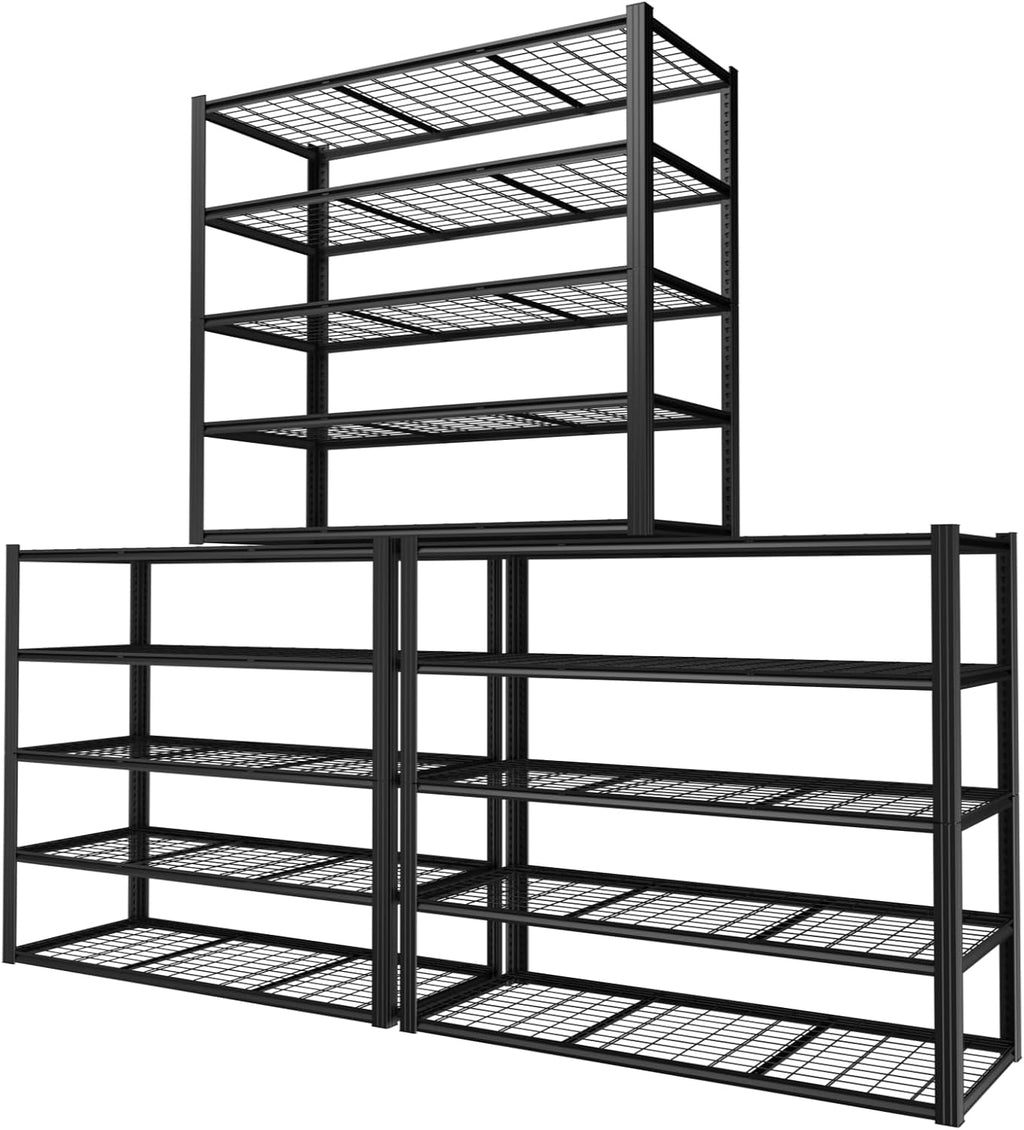 ROOMTEC 60" W Garage Shelving Heavy Duty,33000LBS Storage Shelves,5-Tier Adjustable Metal Shelving
