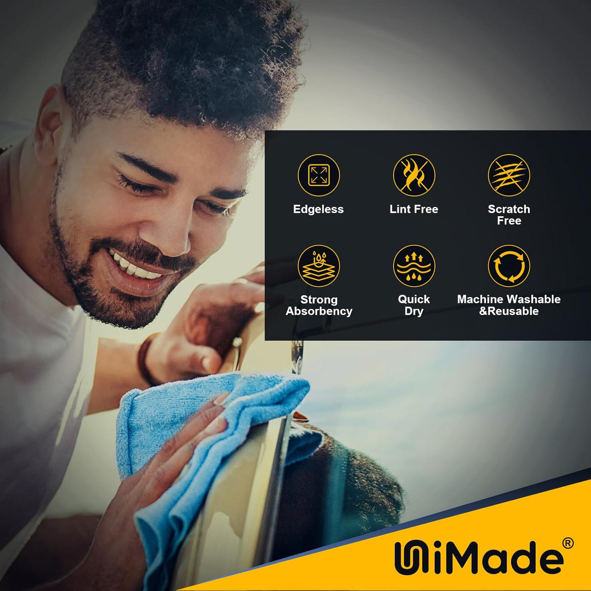 Shop Towels Rags, 150 Pack Reusable Shop Rags Bulk Microfiber Cleaning Cloth Lint Free Cleaning