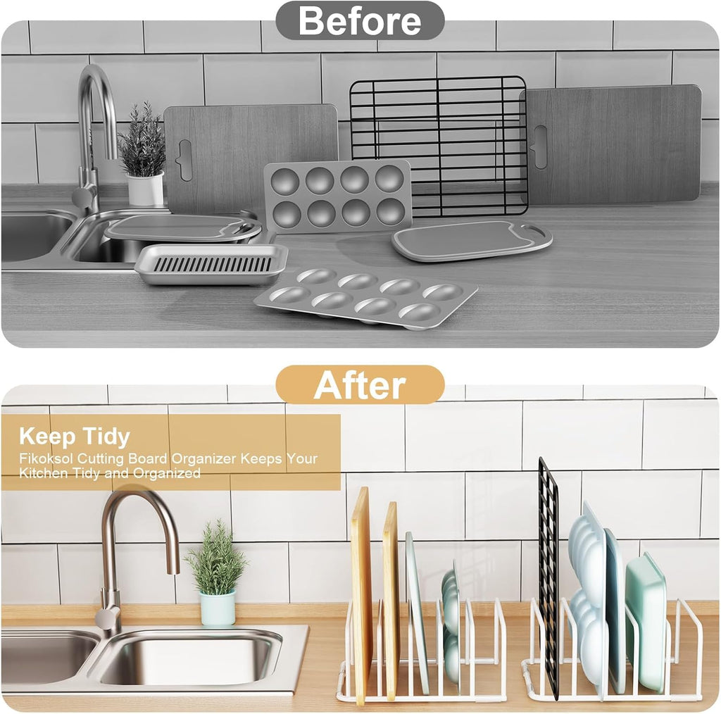 Cutting Board Organizer, 1Pcs Cutting Board Holder Rack Baking Cookie Pan Sheets Cooling Small
