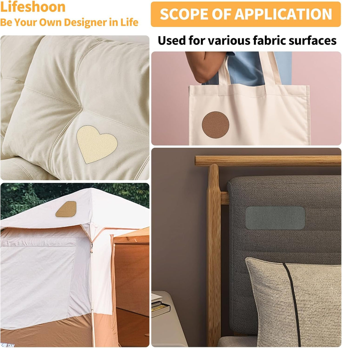 Fabric Repair Patches, 17X79 Inch Canvas Self-Adhesive Fabric Patches Tape Durable, DIY Large
