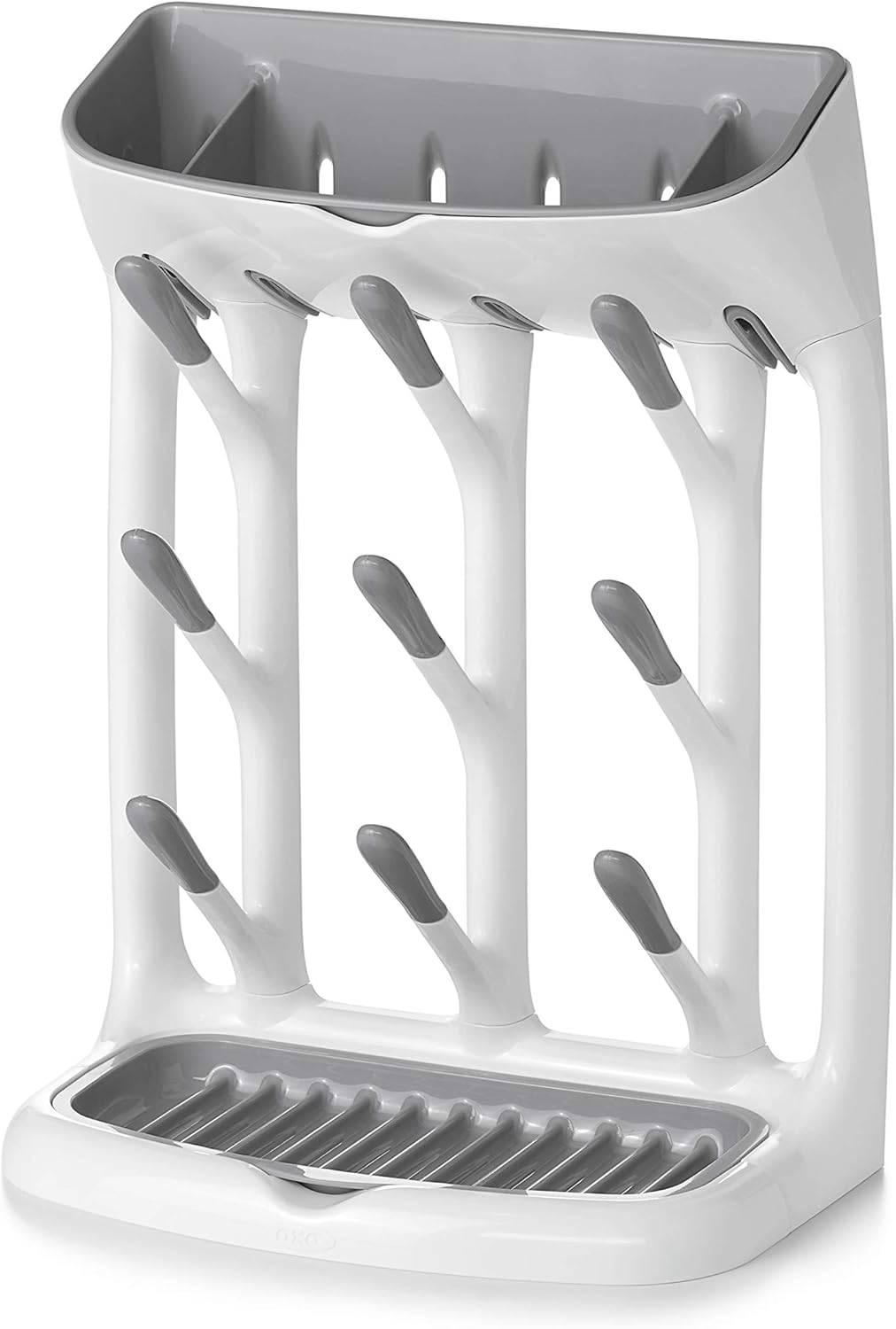 OXO Tot Space-Saving Bottle Drying Rack, Baby Bottle Organizer for Countertop