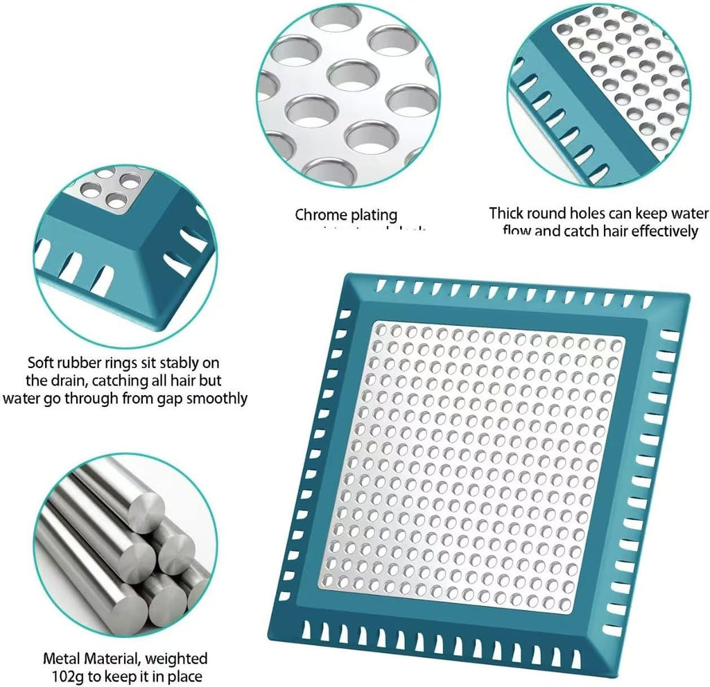 Hair Catcher/Drain Strainer/Shower Drain Cover for Bathroom Floor Drain, Stainless Steel and