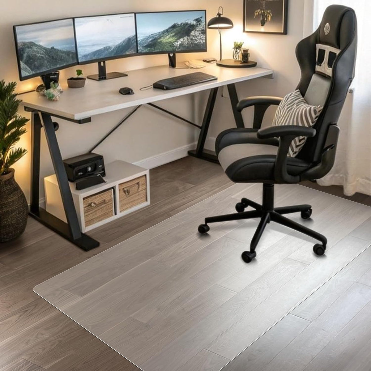 Azadx Chair Mat for Hardwood 60"x 36" Large Office Chair Mat for Hardwood Floors Protector Mat for
