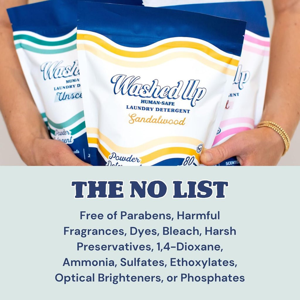 Sandalwood Laundry Detergent Powder | Only 100% Pure Essential Oils | Safe for Sensitive Groups |
