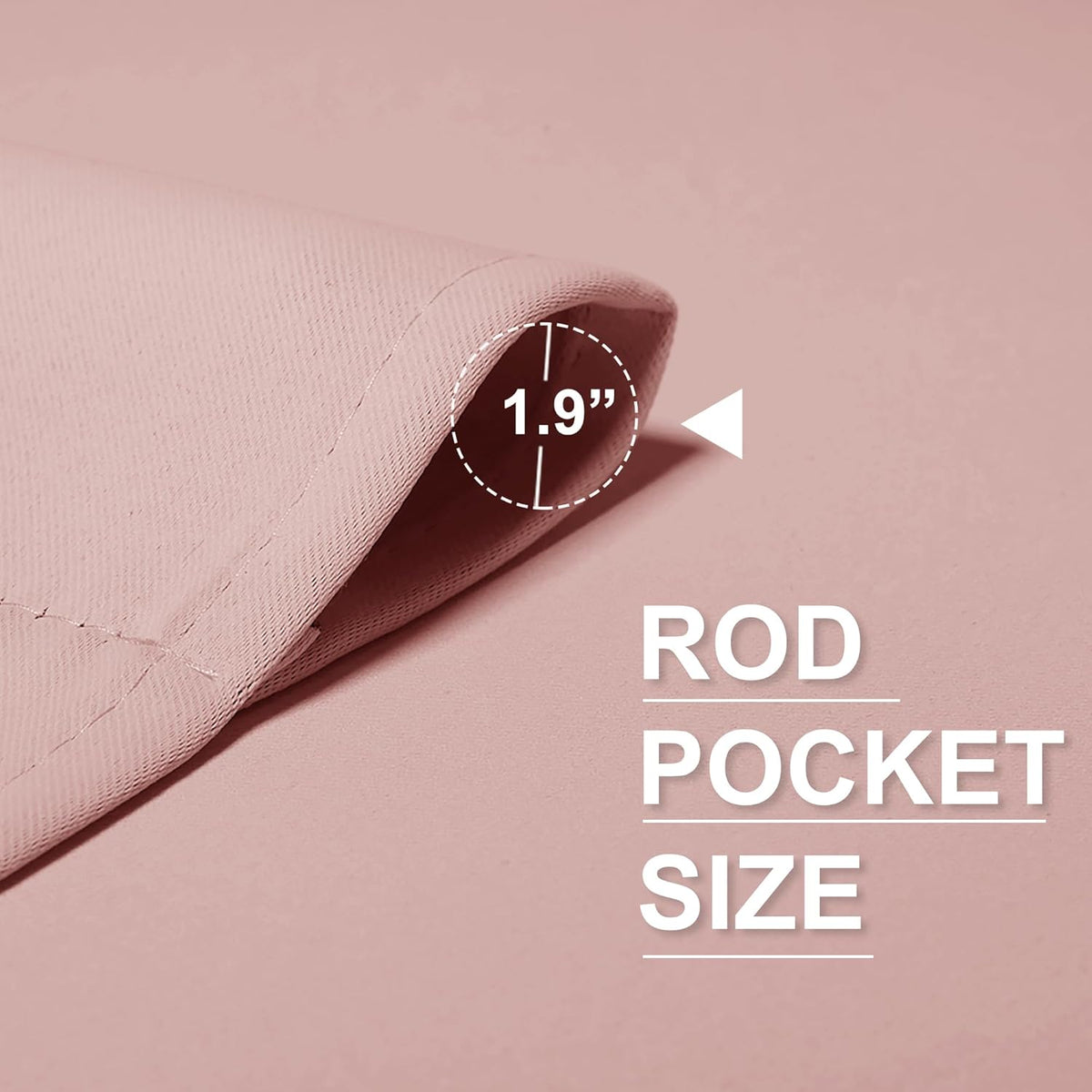 RYB HOME Peach Blush Rod Pocket Blackout Curtains for Bedroom Living Room Dining Baby Nursery