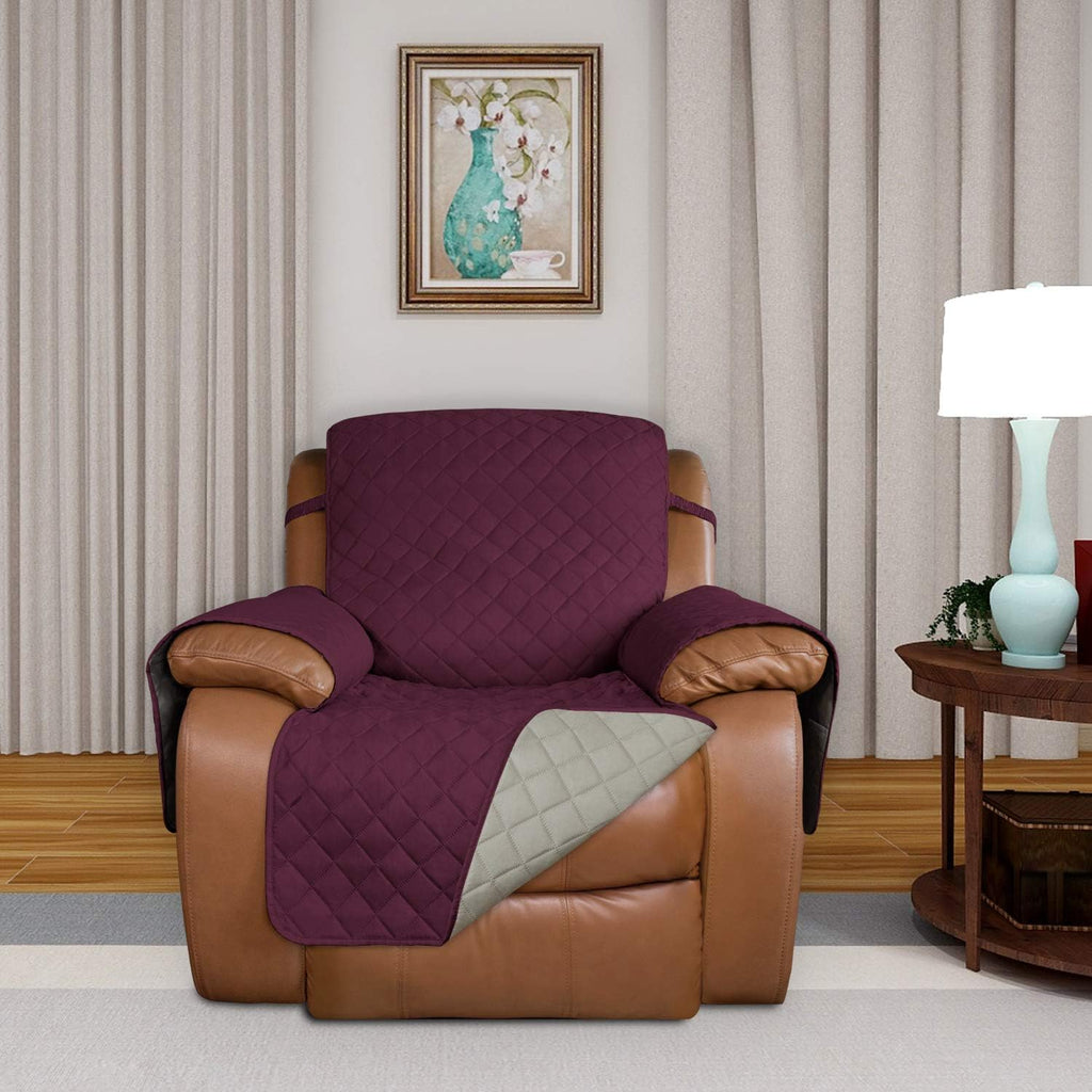 PureFit Reversible Quilted Sofa Cover, Water Resistant Slipcover Furniture Protector, Washable