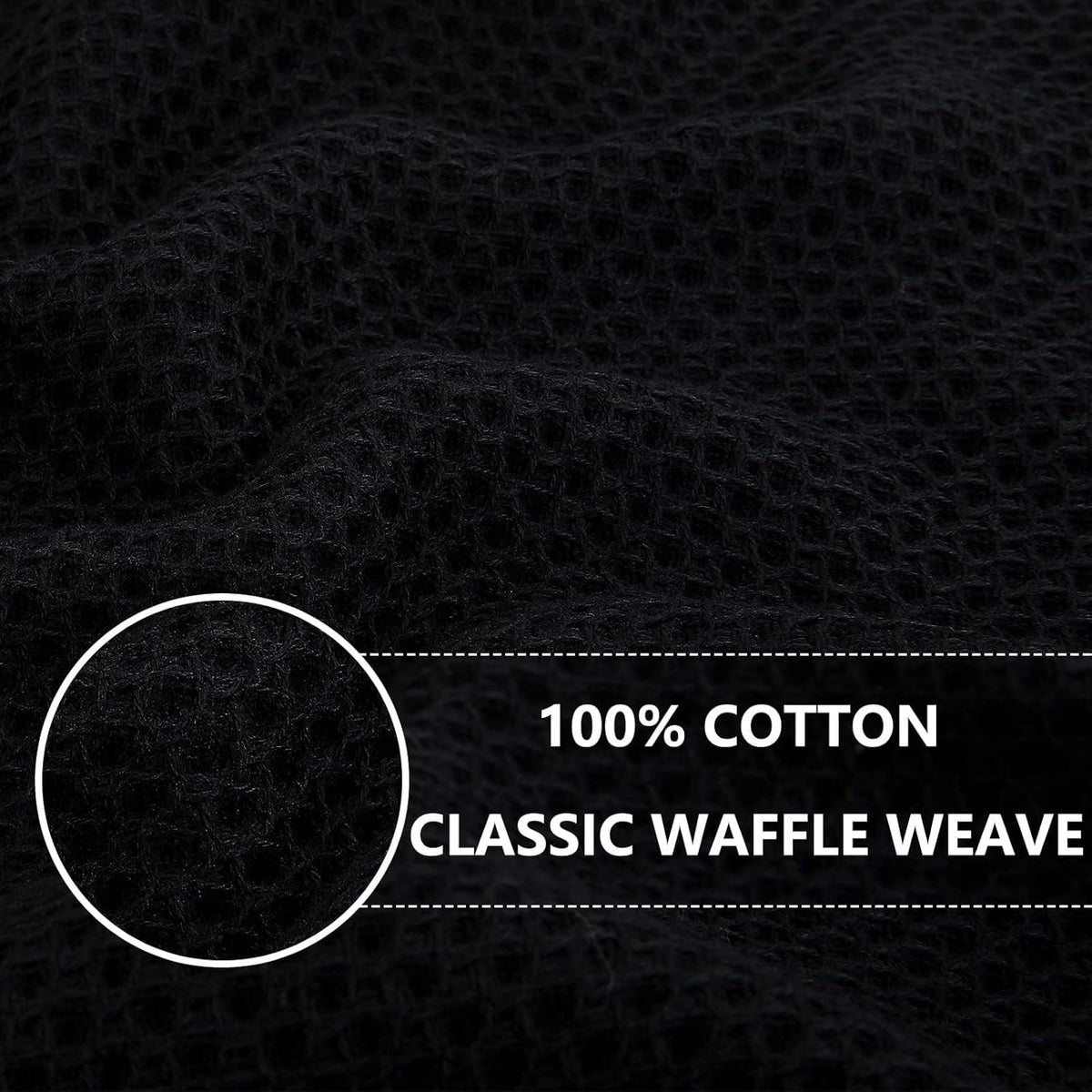 Homaxy 100% Cotton Oversized Waffle Weave Kitchen Dish Towels, Ultra Soft Absorbent Quick Drying