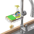 LONIN Sponge Holder Over Faucet Kitchen Sink Caddy Organizer, Stainless Steel Detachable Hanging