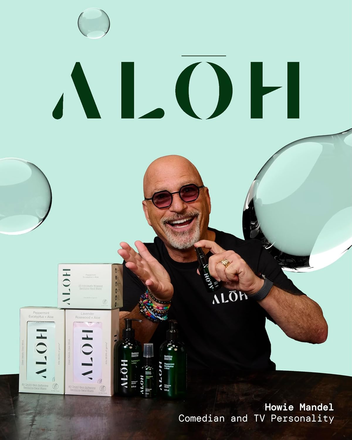 ALŌH Sanitizing Hand Gel 2-pack | Lemongrass + Aloe | 70% Alcohol Hydrating Hand Sanitizer Gel with