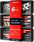 【6 PCS Extra-Large】 Tool Box Drawer Organizer Trays with Non-slip Pads, Heavy-Duty Tool Chest