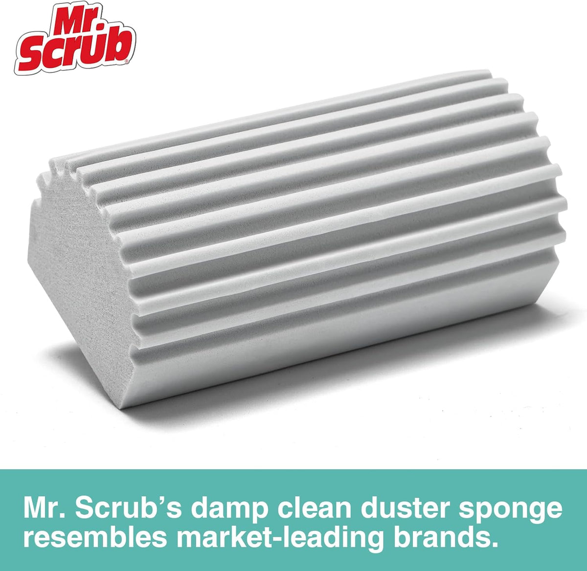 8 Pack Damp Dusting Sponge Duster, Grey Dust Cleaning Sponge, Reusable Household Cleaning Sponge