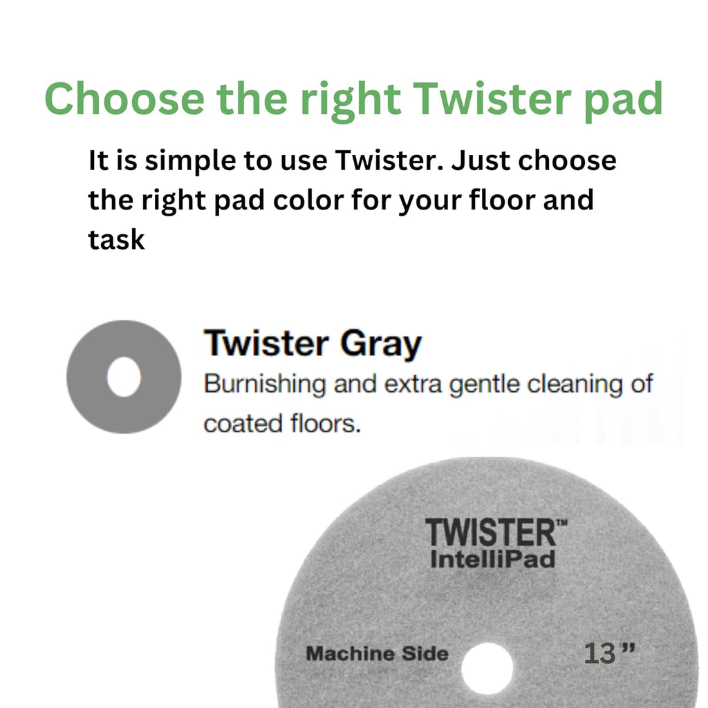 Diversey DD1229105 TASKI Twister Intellipad Diamond Coated Floor Machine Cleaning Pad, Made in USA