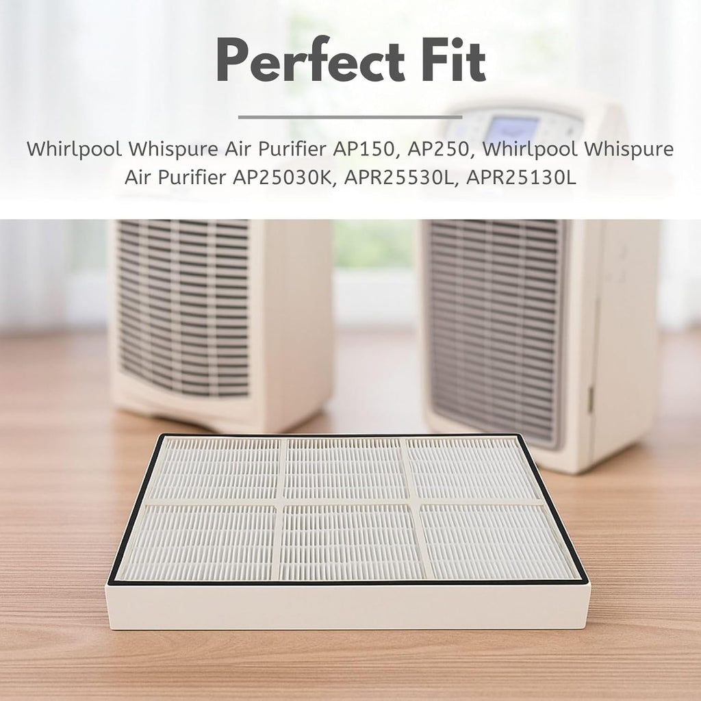 Nispira HEPA Filter with 4 Pre-Carbon Filters Compatible with Whirlpool Whispure Air Purifier