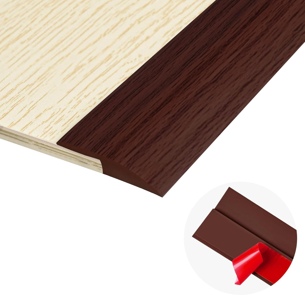 3.3Ft Carpet Floor Transition Strip, Self Adhesive Floor Edging Trim Strip for Doorway, PVC Floor