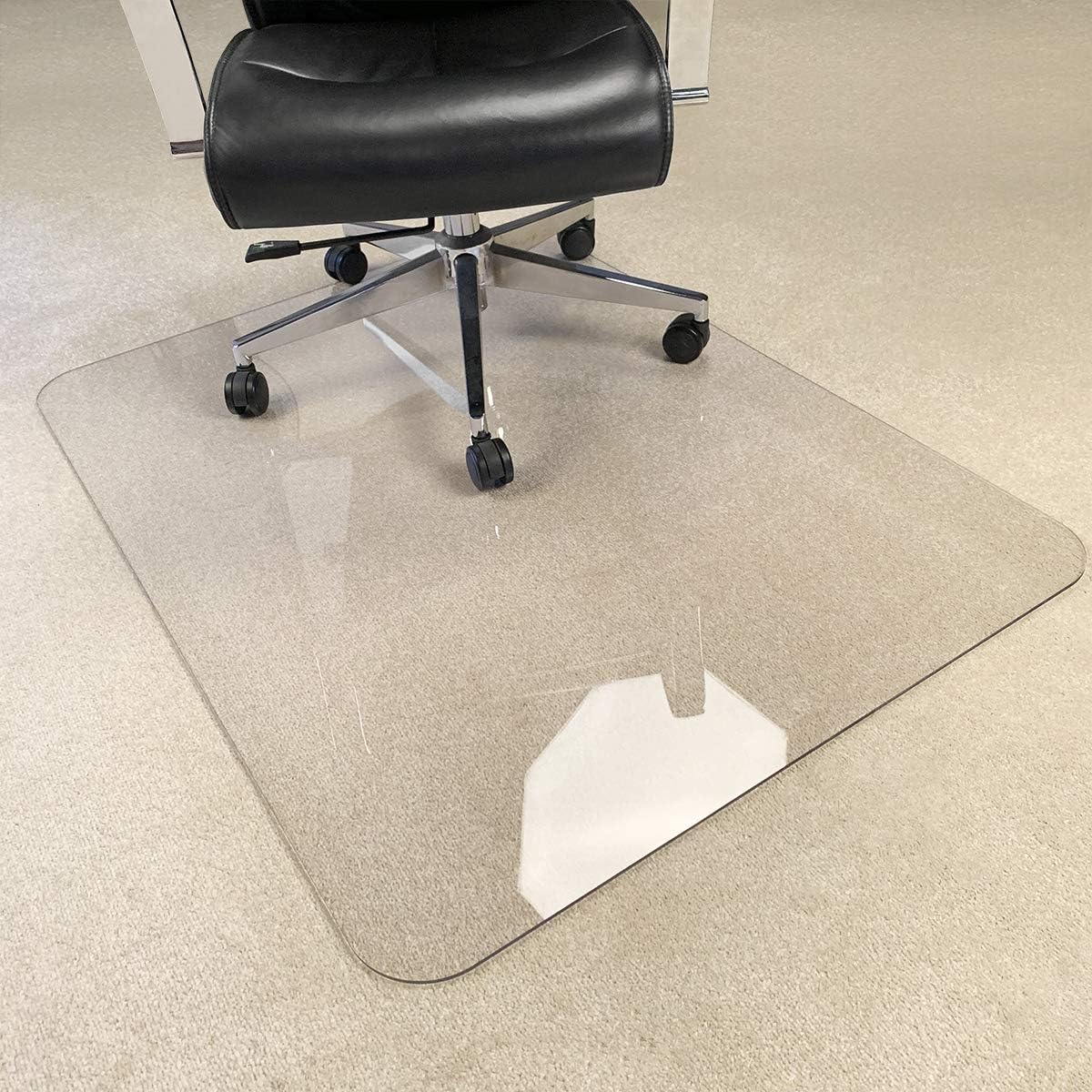 2Pack Crystal Clear 1/5" Thick 47" x 35" Heavy Duty Hard Chair Mat, Can be Used on Carpet or Hard