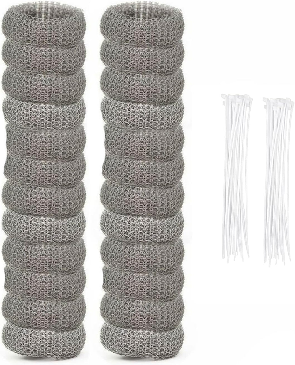 Stainless Steel Lint Traps for Washing Machine Drain Hose – Mesh Filter with Cable Ties for Laundry