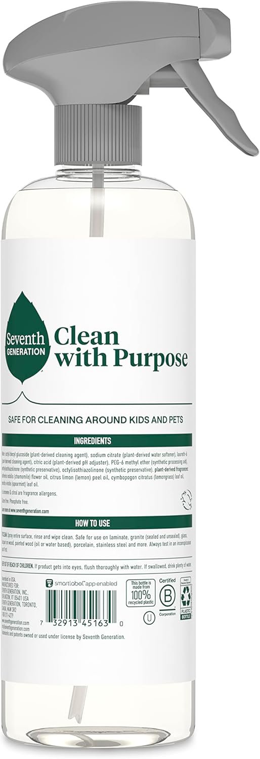 Seventh Generation All Purpose Cleaning Spray Lemon Chamomile scent Surface Cleaner Cuts Grease 23