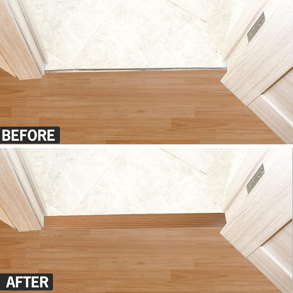 16.4Ft Floor Transition Strip Self Adhesive Vinyl Cover Floor Strip Flat Divider Transition Strip