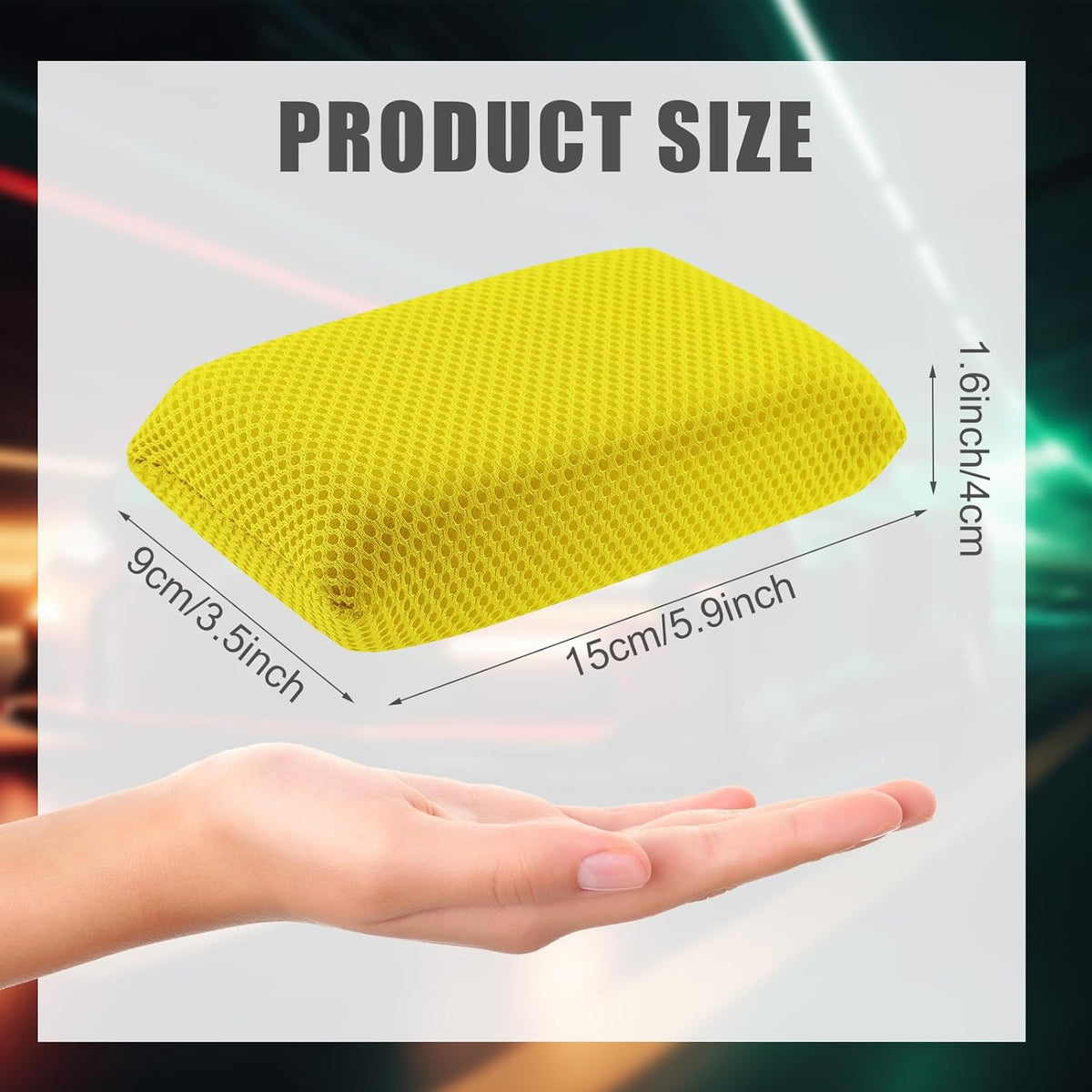 4 PCS Bug Scrubber Sponge Car, Bug Remover Wash Sponge，Car Cleaning Sponge for Bugs, Tar, Grime