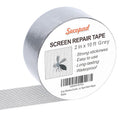 Grey Window Screen Repair Tape, 2IN X 10FT Screen Repair Kit for Windows or Doors, Strong Adhesive
