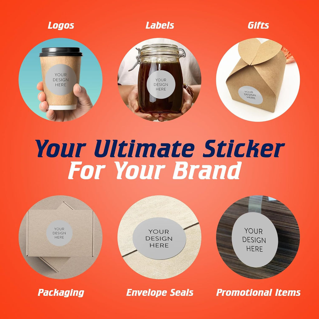 Custom Vinyl Stickers - Upload Your own Image, Text, Design, Logo - Personalized Logo Labels for