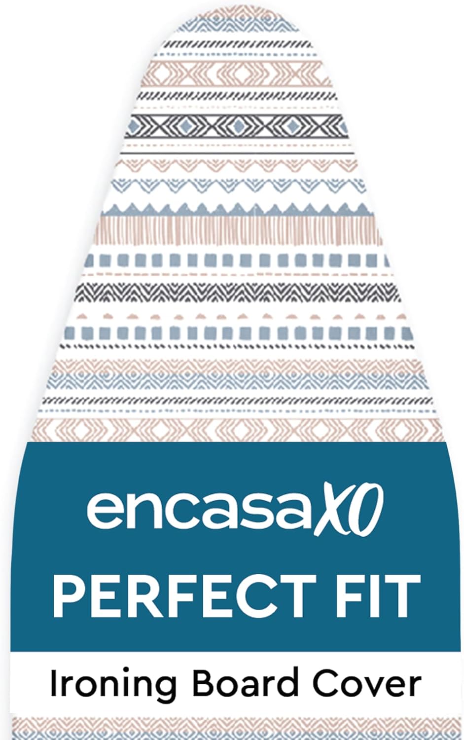 Encasa XO Ironing Board Cover and Pad 49"x18" - Thick 3mm Felt Padding, Drawstring Tightening &