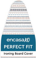 Encasa XO Ironing Board Cover and Pad 49"x18" - Thick 3mm Felt Padding, Drawstring Tightening &