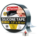 XFasten Self-fusing Silicone Tape Pro, Black, 1.5-Inch x 15-Feet, 30mils Weatherproof Silicone
