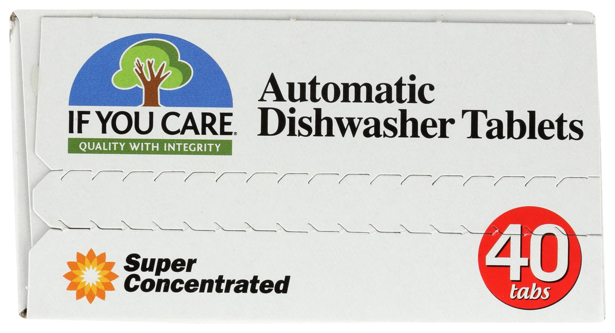 If You Care Dishwasher Tablets 40 Count - Powerful, Plant Based, Concentrated, Biodegradable