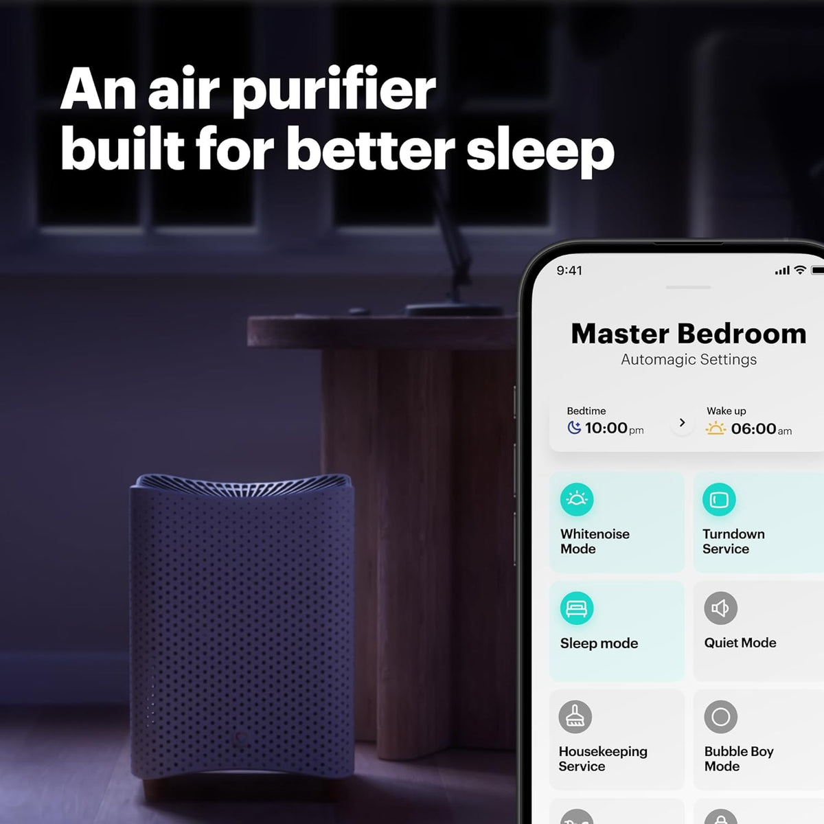 Mila Air 3 Smart Home Air Purifier with Overreactor H14 HEPA Replacement Filter, Removes
