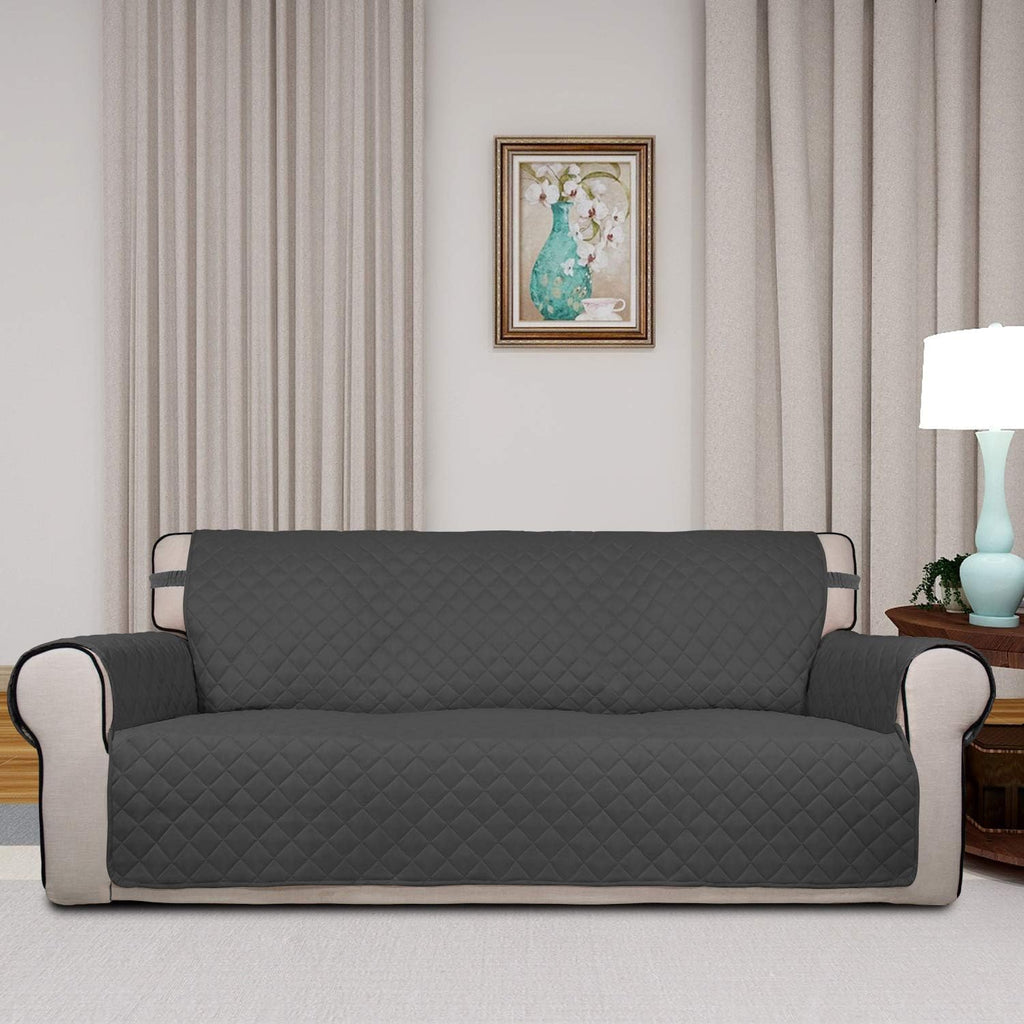 PureFit Reversible Quilted Sofa Cover, Water Resistant Slipcover Furniture Protector, Washable