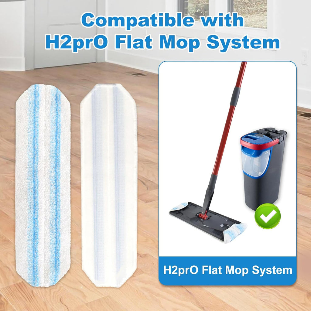 3PCS Replacement Mop Pads for O-Cedar H2prO Flat Mop System,Microfiber Mop Pad Easy Clean for All