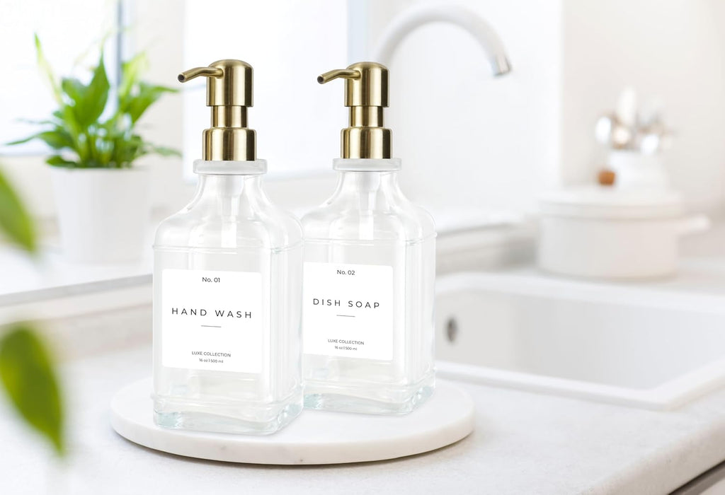 Emerson Essentials Soap Dispenser, Dish Soap Dispenser, Soap Bottle Set, Hand Soap Dispenser