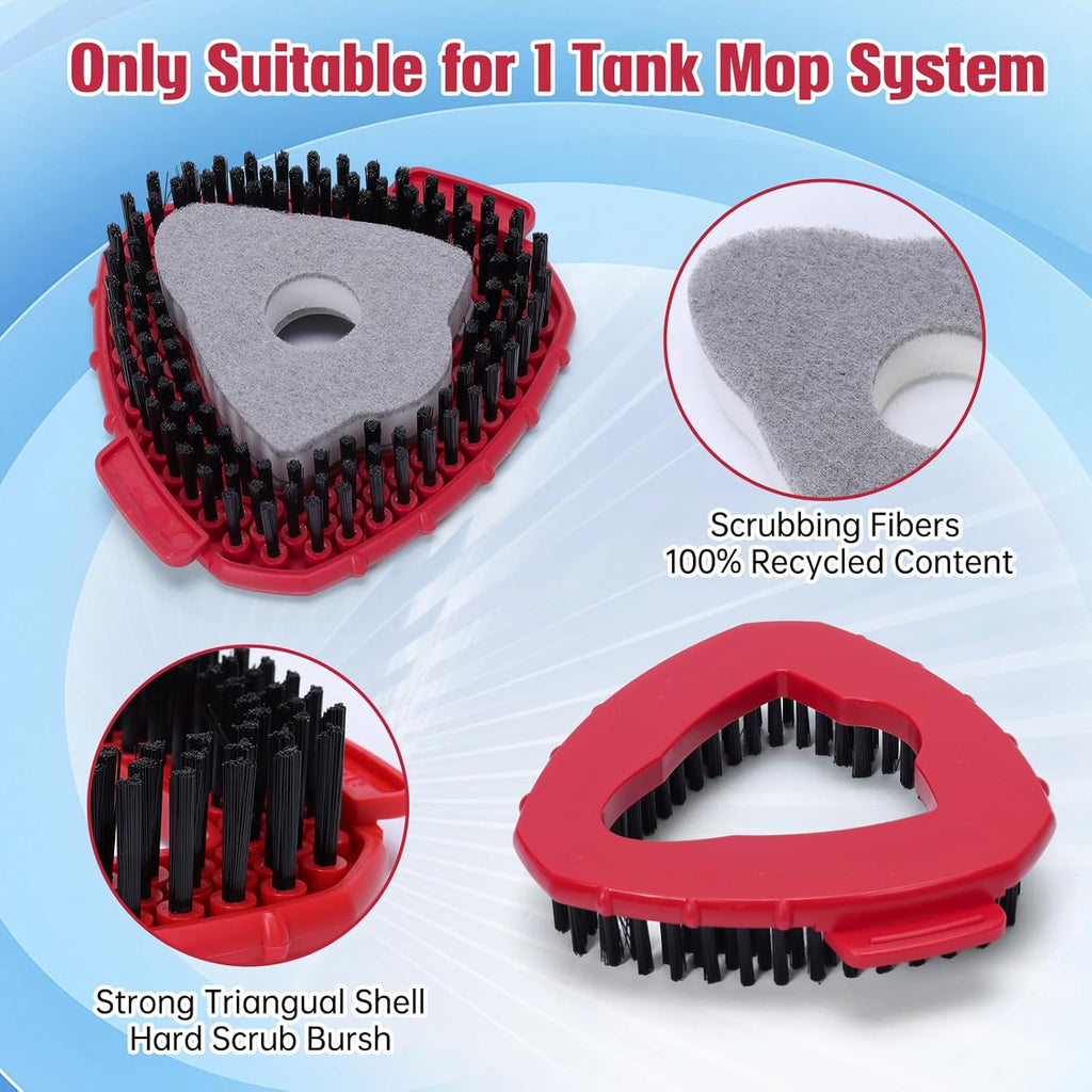 1 Pcs Spin Mop Replacements Scrub Brush and 1 Mop Base with 2 Pcs Scouring Pad Compatible with