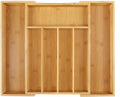 Utoplike Bamboo Cutlery Tray Silverware, Drawer Dividers for Kitchen Utensils, Flatware Tray Drawer