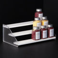 nianfeng Tiered Spice Rack, 3-Tier Spice Pantry Kitchen Cabinet Organizer, 12-Inch, Natural Wood