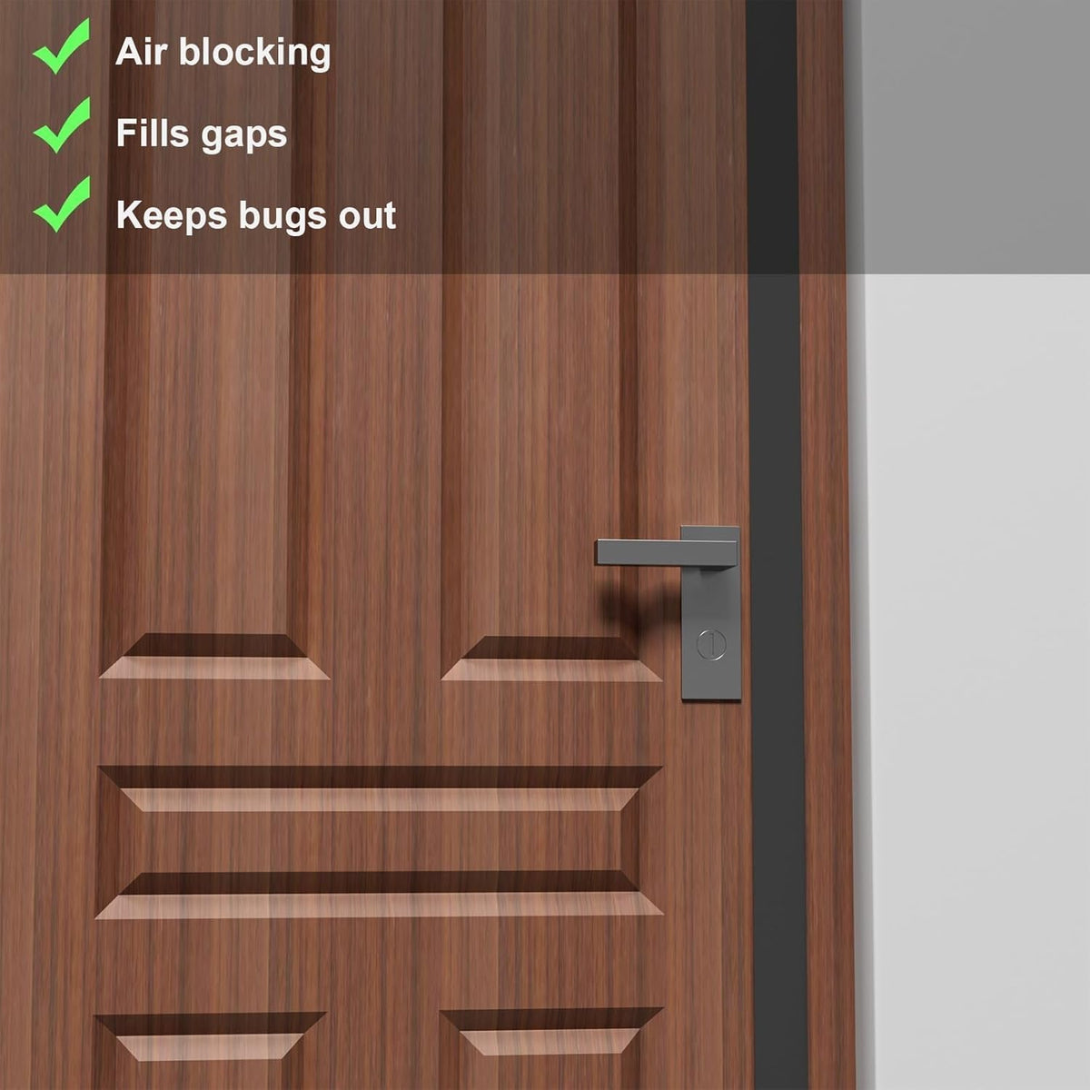 T-Shaped Door Draft Stopper, 1.97 in x 20 Ft Silicone Seal Strip for Windows Gaps, Weather