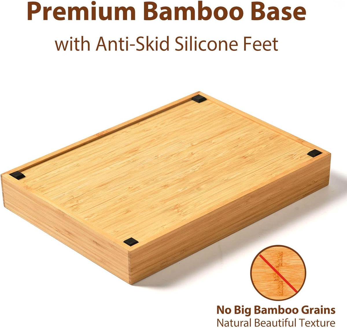 Umilife Bamboo Kitchen Drawer Organizer, 8.25 Inch Silverware Utensils Tray Holder for Small