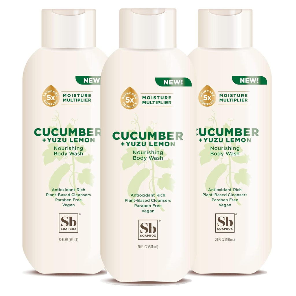 Soapbox Cucumber + Yuzu Lemon Body Wash for Women, Men, Vegan + Antioxidant Rich, Soothing
