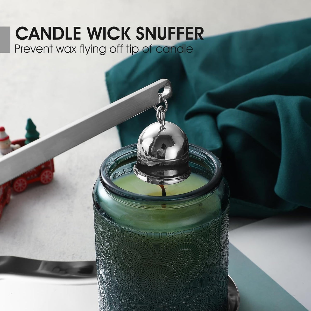 PATOISE 3 in 1 Candle Accessory Set, Candle Wick Trimmer Cutter, Candle Snuffer, Candle Wick Dipper