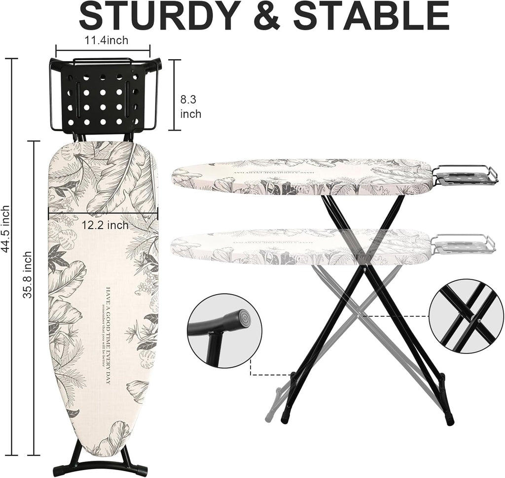 Ironing Board,Foldable Ironing Board Adjustable Height Compact Iron Board Thick Steel Tube Iron