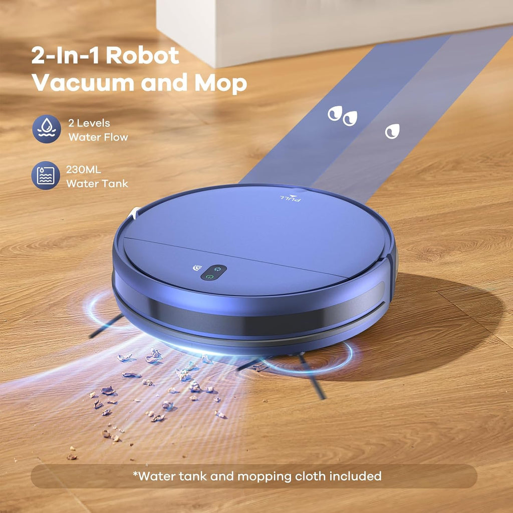 ZCWA Robot Vacuum and Mop Combo,2.4GHz WiFi Link Vacuum Robot,4 Cleaning Mode Robotic Vacuums