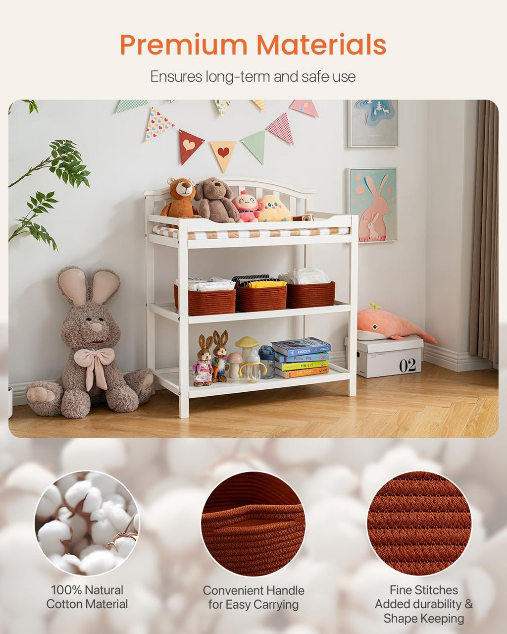 Small Woven Basket, 12 x 8 x 4.5 Inches, Storage Basket for Organizing, Cute Small Rope Shelf
