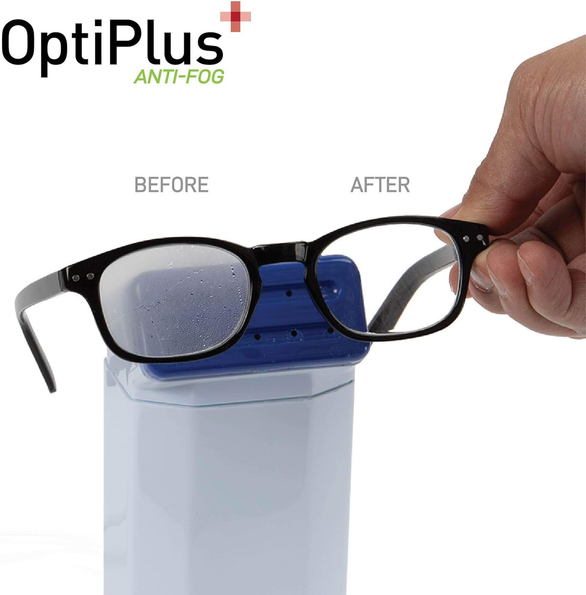 OptiPlus Anti-Fog Lens Cleaning Spray and Dual Microfiber Cloth | Streak-Free Cleaner and Defogging