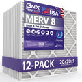 BNX TruFilter 20x20x1 Air Filter MERV 8 (12-Pack) - MADE IN USA – Dust & Pet Defense Electrostatic