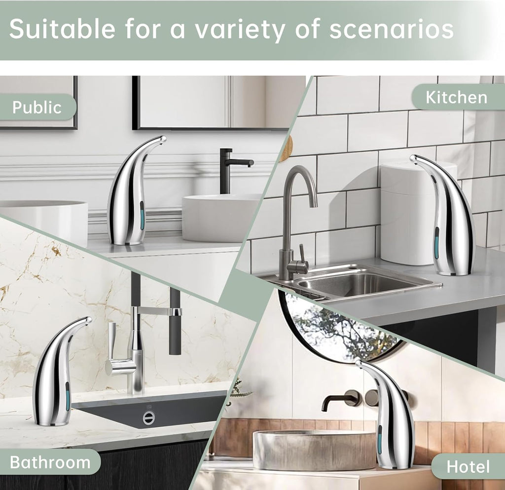 Automatic Liquid Soap Dispenser,300ML Touchless 4 Gear Adjustable,Countertop Electric Battery