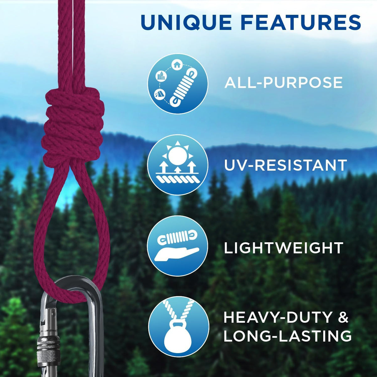 TECEUM Cotton Rope 3/16” (5 mm) – 100 FT – Strong All-Purpose Braided Rope – Natural Cotton – for