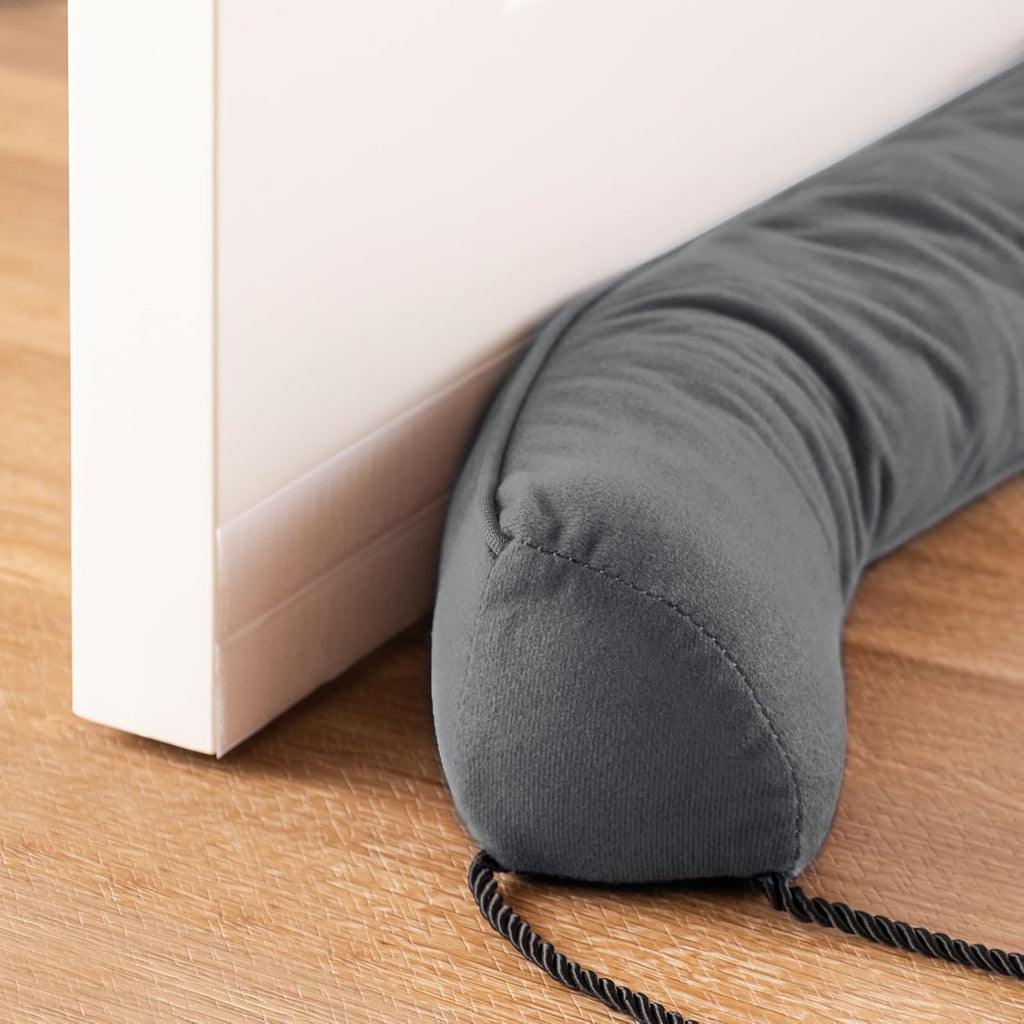 Sunolga 32" Door Draft Stopper Blocks Hot and Cold Air with Removable Washable Cover for Gaps Up to